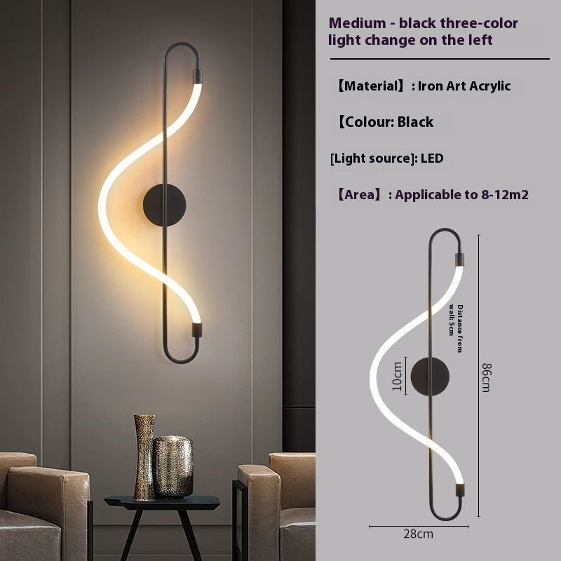 Living Room Background Bedroom Bedside Creative Wall Lamp