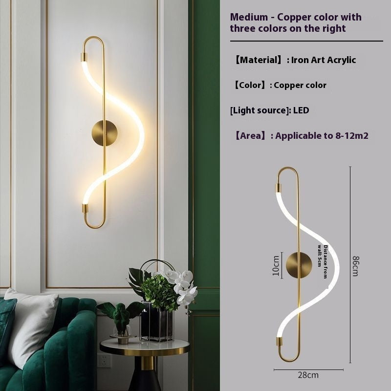 Living Room Background Bedroom Bedside Creative Wall Lamp