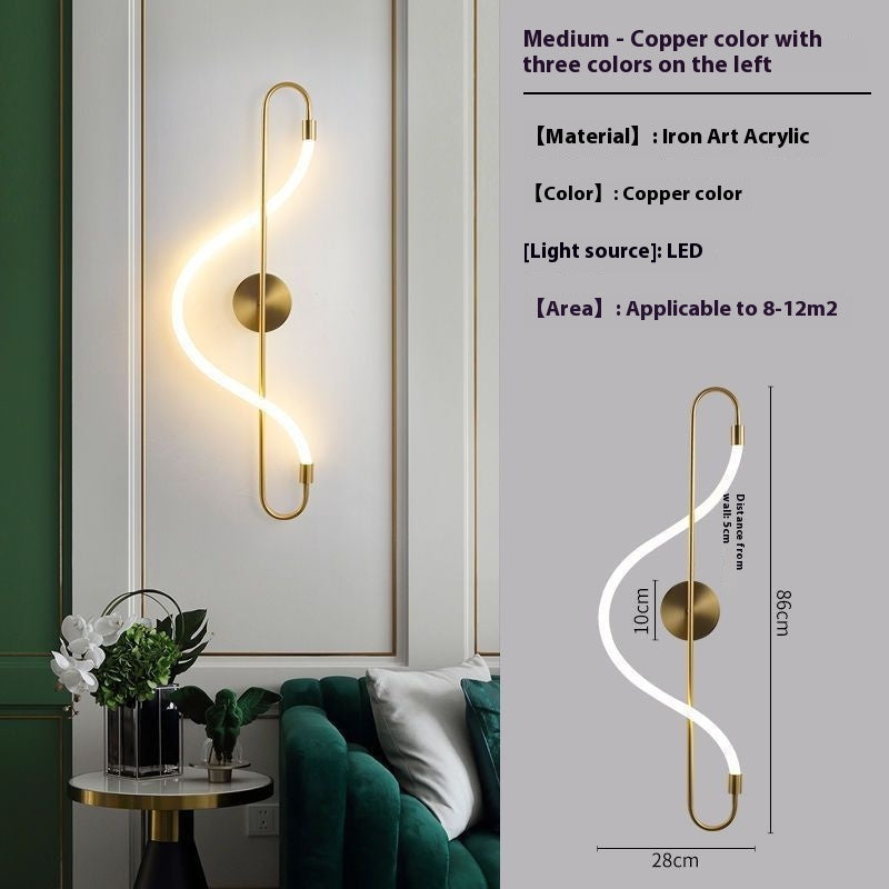 Living Room Background Bedroom Bedside Creative Wall Lamp