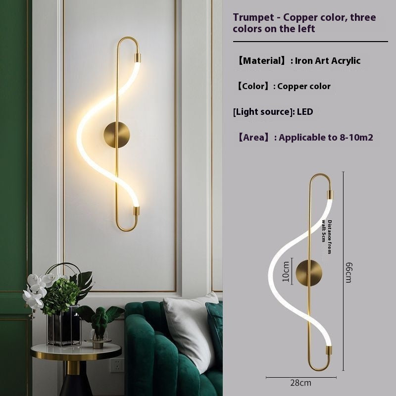 Living Room Background Bedroom Bedside Creative Wall Lamp